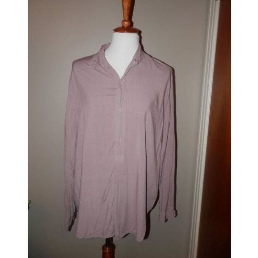 CP SHADES Top Small Solid Purple Lilac Button Down Shirt